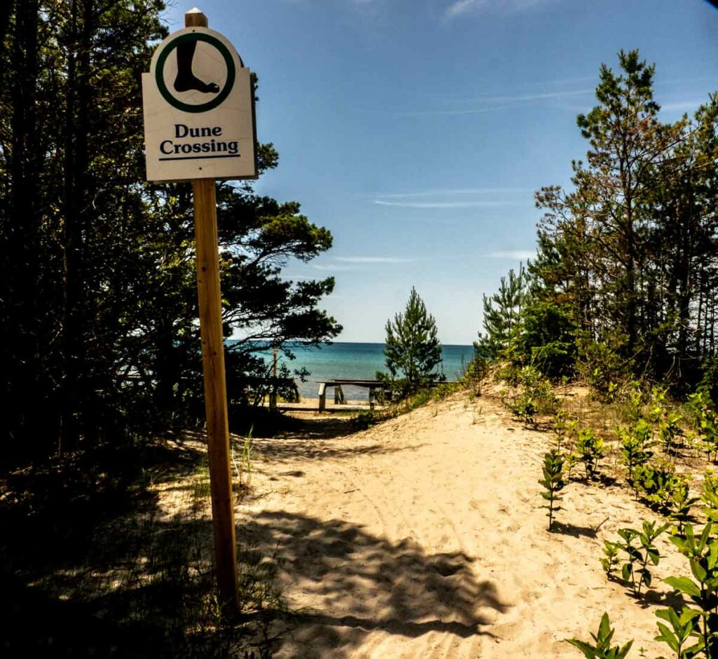 A sliver of the famous beach at Providence Bay.