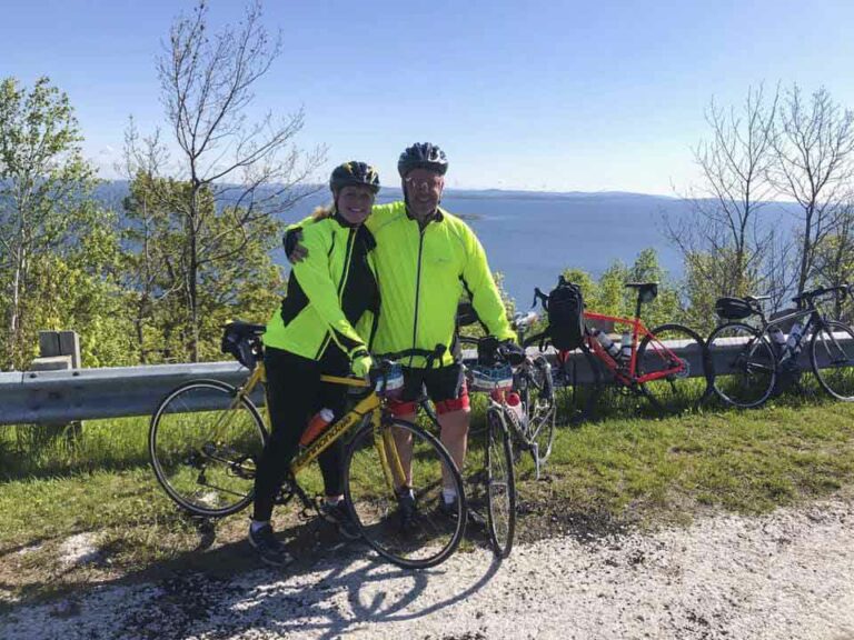 Ten Mile Point provides a spectacular backdrop for a well deserved rest stop.