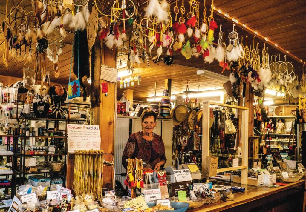 The gallery also features supplies required to make Indigenous crafts. Photo by Isobel Harry.