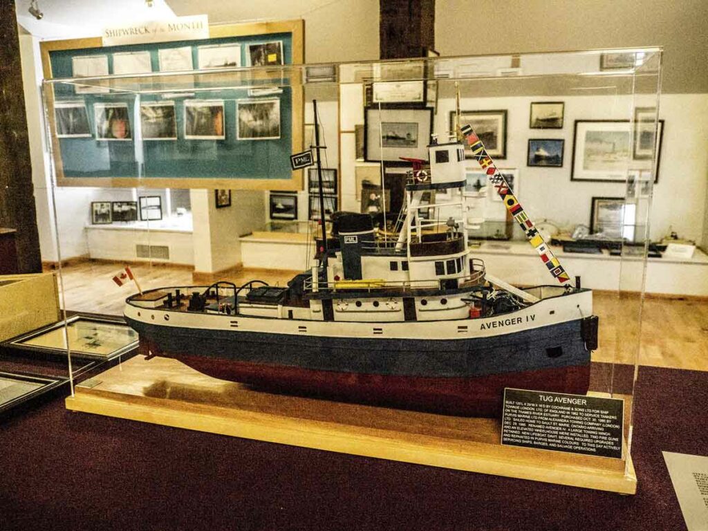 The William Purvis Marine Centre in Gore Bay features finely detailed models of Great Lakes commercial fishing vessels of the past and much marine memorabilia. Photo by Isobel Harry.