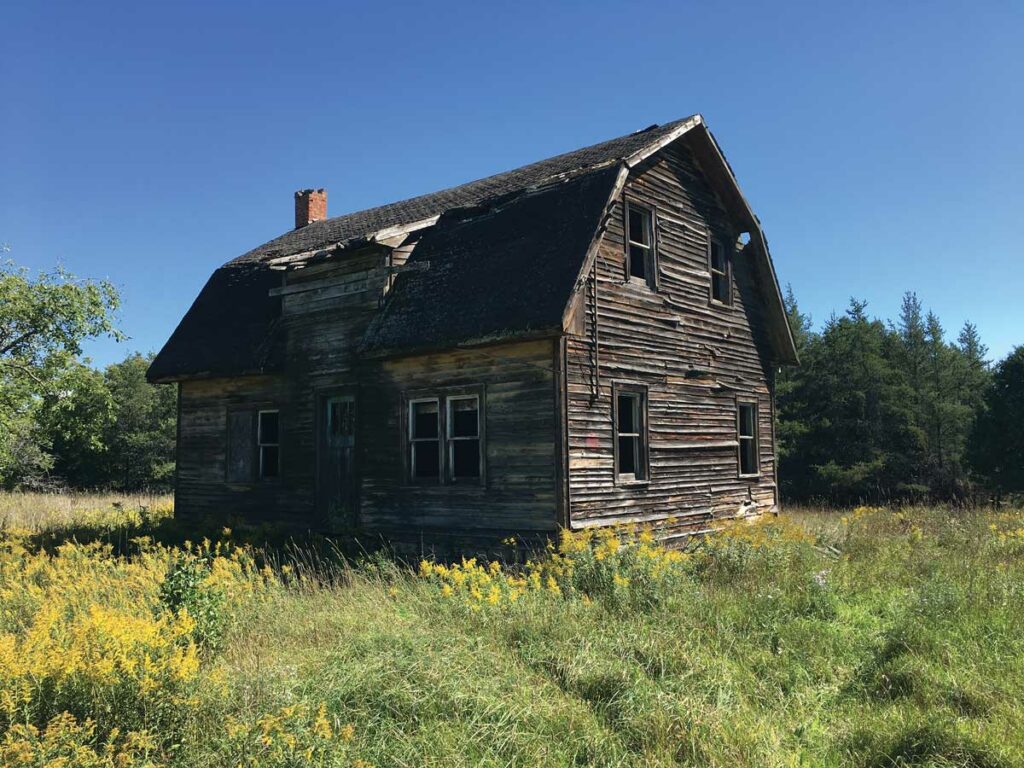 An abandonded farmhouse in the gambrel style on the Government Road near Michael’s Bay. Photo by Isobel Harry